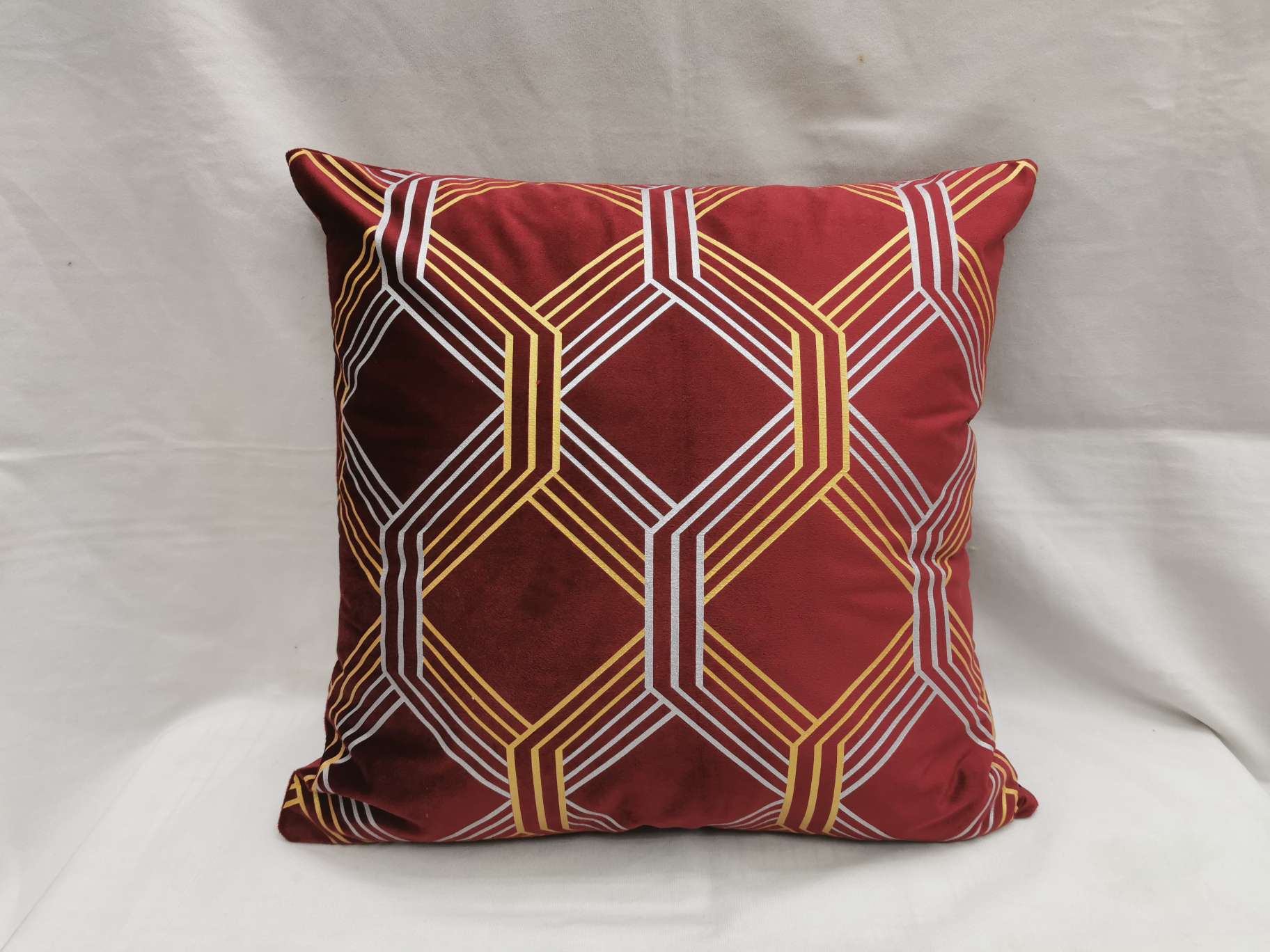 Two-Color Gold Plated Silver Geometric Pillow Pillow Cover Cushion Cushion Cover Item Picture