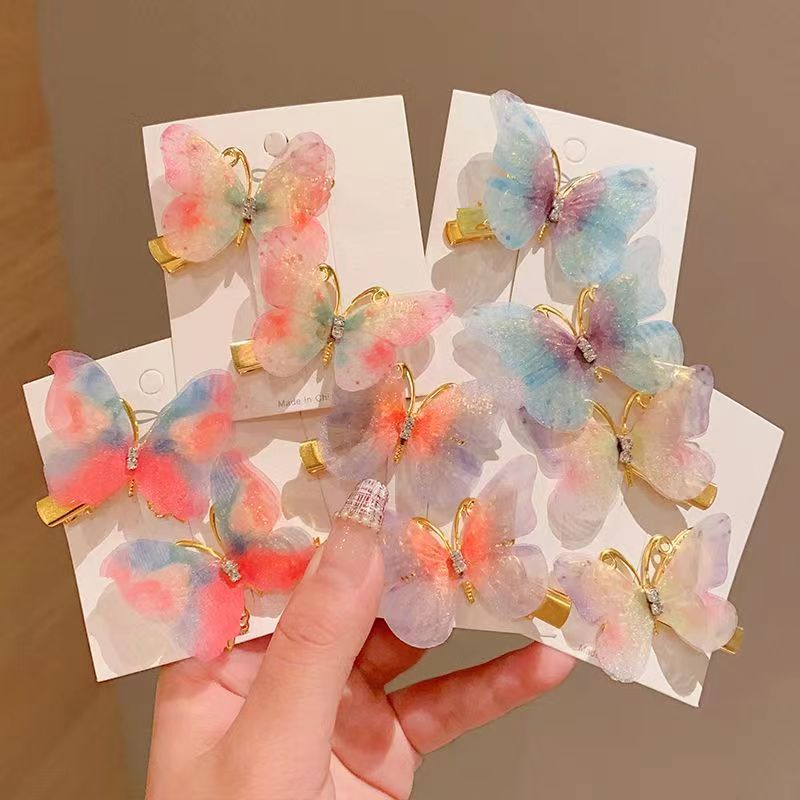 抖音网红爆款超仙立体蝴蝶儿童发夹宝宝碎发侧边夹头饰小女孩刘海夹发饰发卡外贸专供详情1