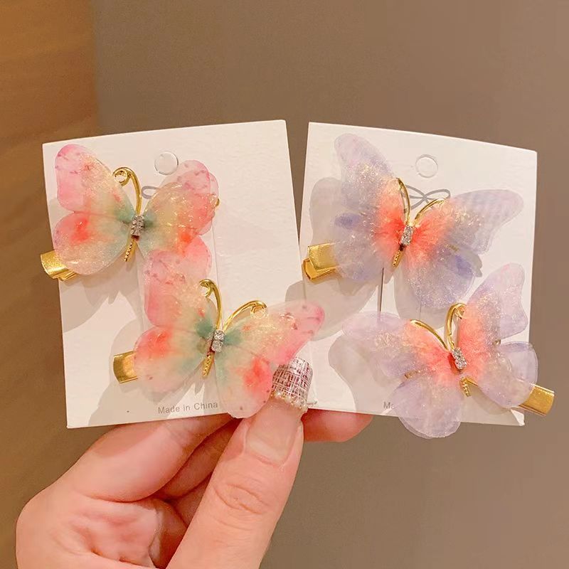 抖音网红爆款超仙立体蝴蝶儿童发夹宝宝碎发侧边夹头饰小女孩刘海夹发饰发卡外贸专供详情5