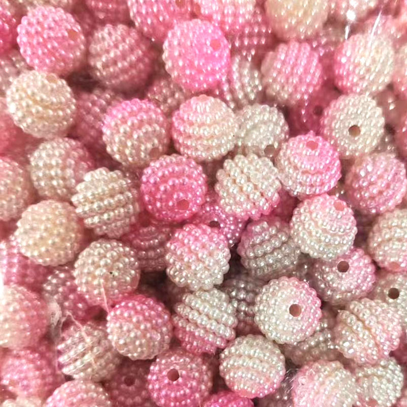 10Mm Color Bayberry Ball Full Star Flower Bouquet Material Gradient Beige White Abs Explosive Diy Accessories details Picture