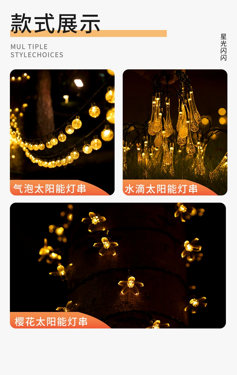Xinbang Lighting Cross-Border Sales Decorative Lights Solar Camping Lights String Bubble Ball Outdoor Waterproof Courtyard Garden Decorative Ceiling Tent Atmosphere Led Color Lights undefined