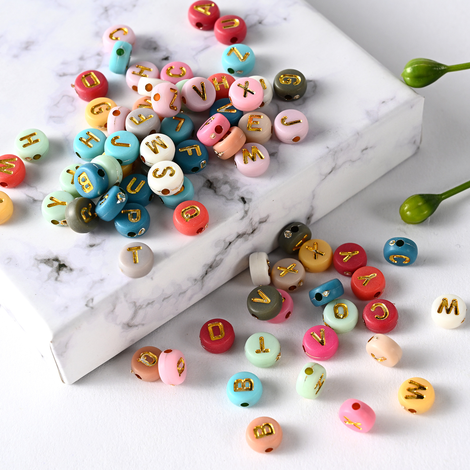 4*7 Round Letter Beads Diy Jewelry Accessories Handmade Beaded Material Acrylic Beads Wholesale Specification drawing