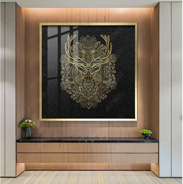 All Aluminum High-End Quality Living Room Porch Decoration Hanging Picture Glaze Relief Arts And Crafts Selected Special Metal Aluminum Plate Material Carefully Produced A New Generation Of Innovative Technology Application Scenario