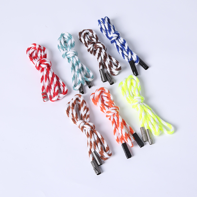 Pants Cap Rope Hoodie Cotton Round Rope Fashion Trend Color Ribbon Hoodie Cotton Rope Draw Rope Metal Head Cotton Belt Wholesale Pants Cap Rope Waist Rope Can Be Customized Price Can Be Discounted Specification drawing