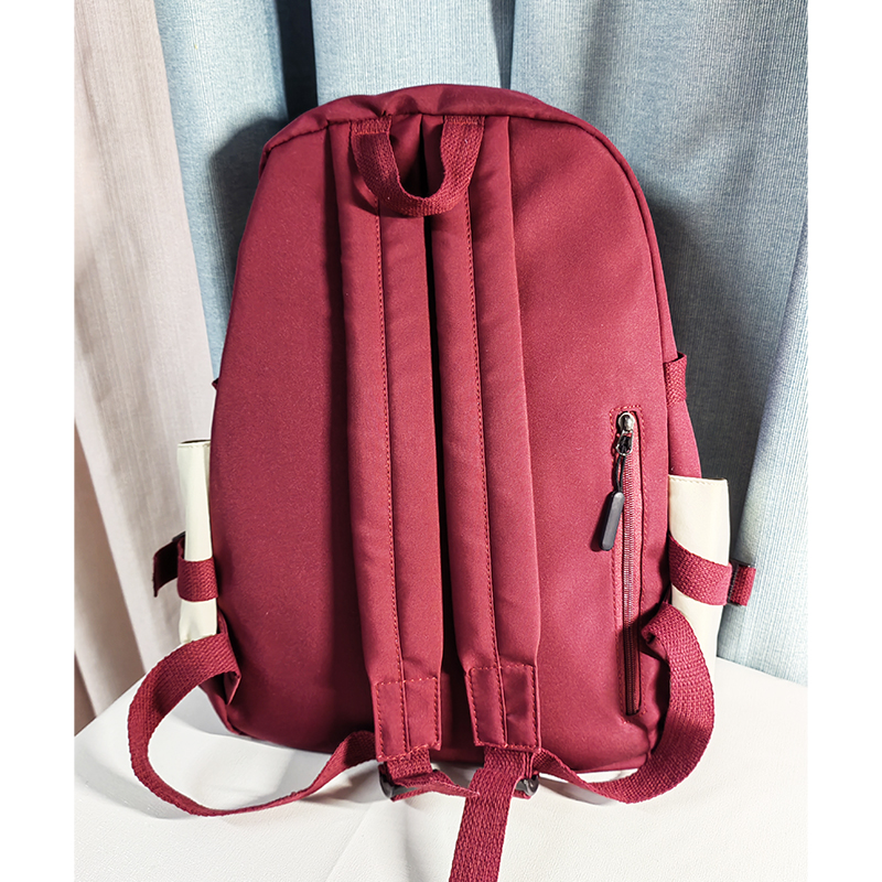 New Fashion Korean Version Large Capacity Junior High School Students Backpack Lightweight Simple Travel Bag Canvas Backpack Item Picture