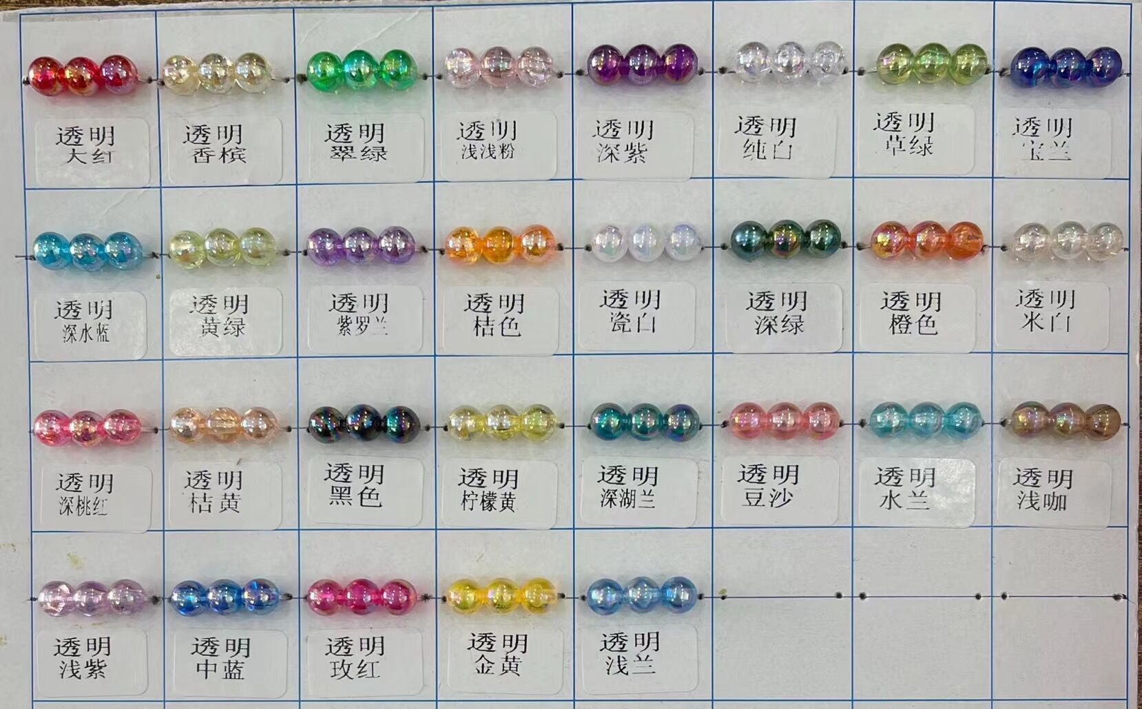 6-12Mm Acrylic Round Straight Hole Transparent Ab Color Diy Hand-Beaded Jewelry Accessories Magic Color Round Beads Wholesale details Picture