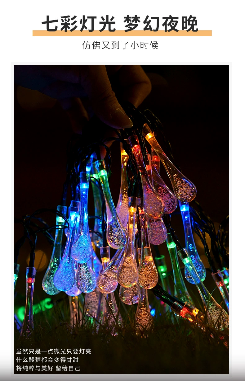 Xinbang Lighting Cross-Border Sales Decorative Lights Solar Camping Lights String Bubble Ball Outdoor Waterproof Courtyard Garden Decorative Ceiling Tent Atmosphere Led Color Lights Specification drawing