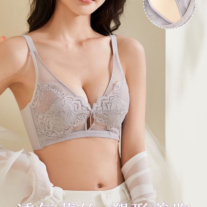 The Mystery of the Magic Box: Women's bras without underwire, large breasts, Slimming up, Adjustable top Bra, Summer Ultra-thin bra details Picture