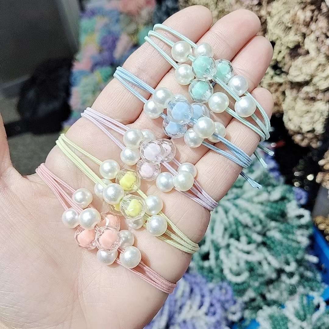 韩版女士拼接发绳发饰头绳配件皮筋时尚百搭发饰品女款多色任选发绳