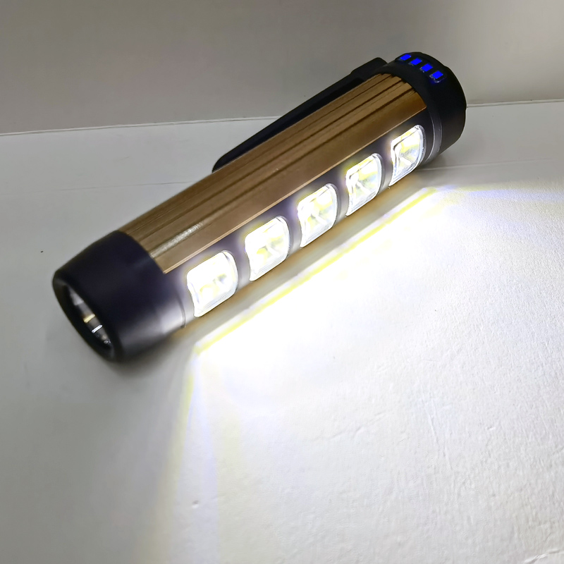 HW-158电筒(1+5COB)塑料电筒强光手电筒USB充电手电筒便携迷你强光手电筒详情10