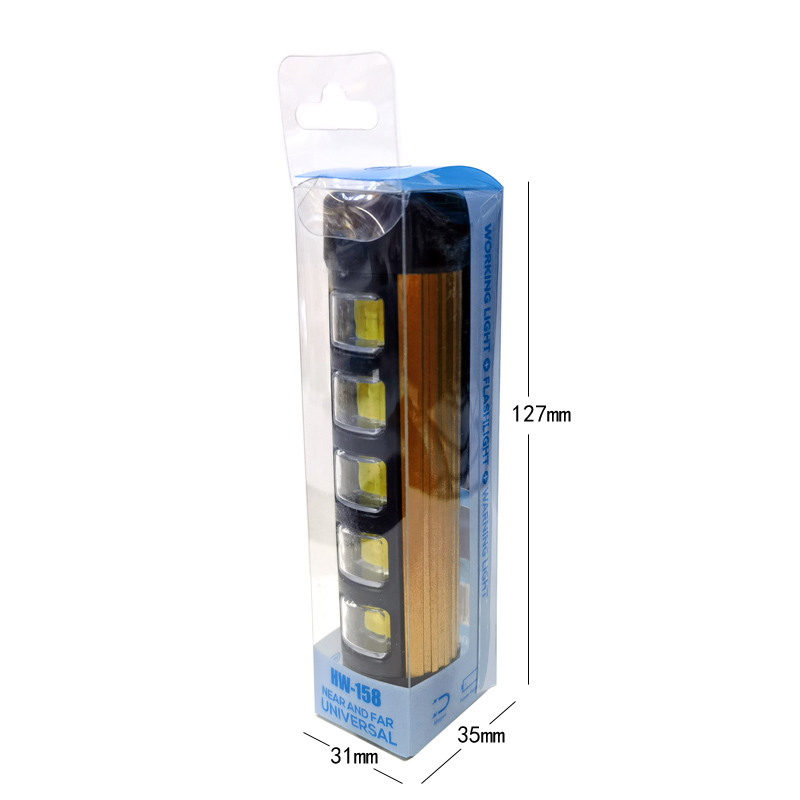 HW-158电筒(1+5COB)塑料电筒强光手电筒USB充电手电筒便携迷你强光手电筒详情13