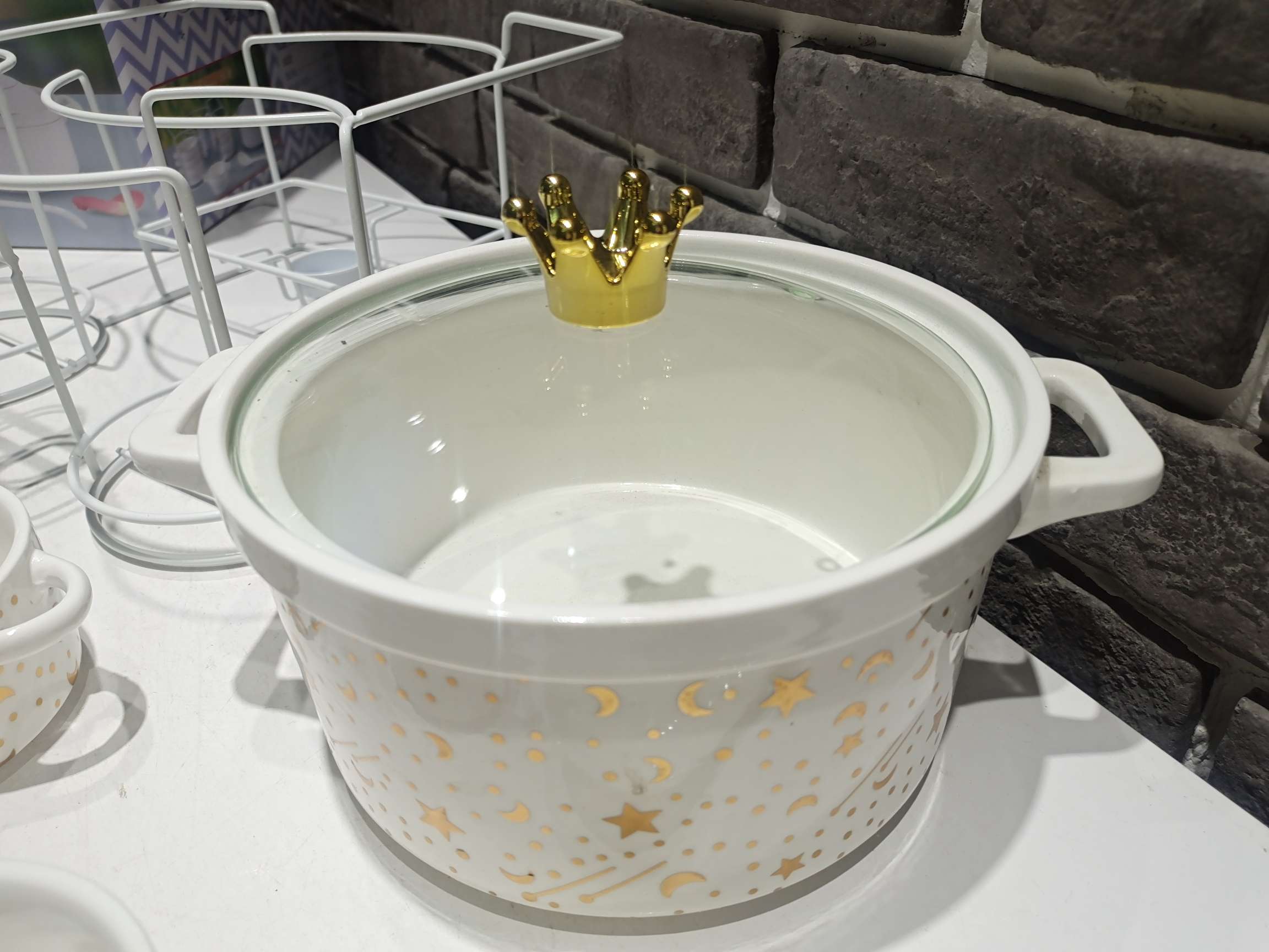 Jingdezhen Ceramic Soup Pot Set Star Star Moon Soup Pot Set Gold-Plated Soup Pot Rice Noodle Pot Stew Pot undefined