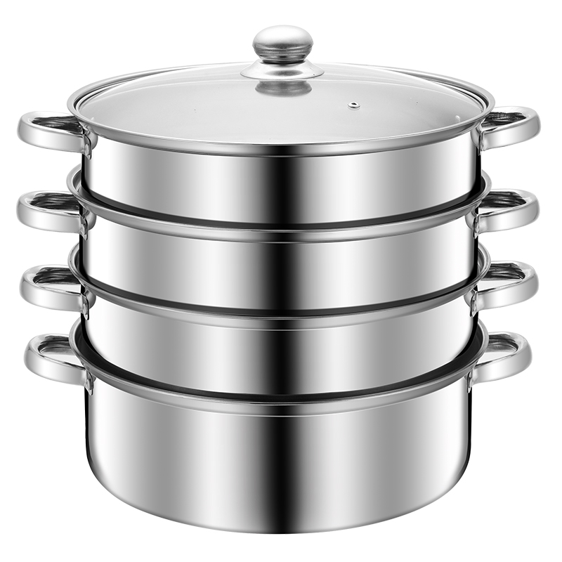 34 Steaming Stockpot Stainless Steel Sleeve Stockpot Stockpot Non-Stick 5 Film Item Picture