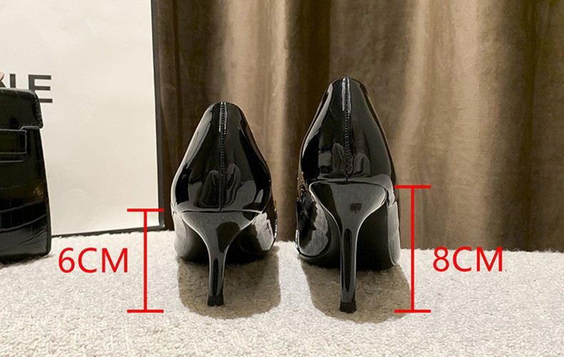31 32 33小码女士高跟鞋细跟性感漆皮裸色舒适尖头41-43大码单鞋详情3