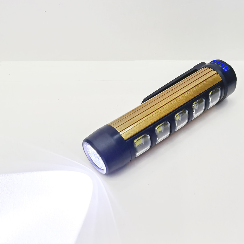 HW-158电筒(1+5COB)塑料电筒强光手电筒USB充电手电筒便携迷你强光手电筒详情9
