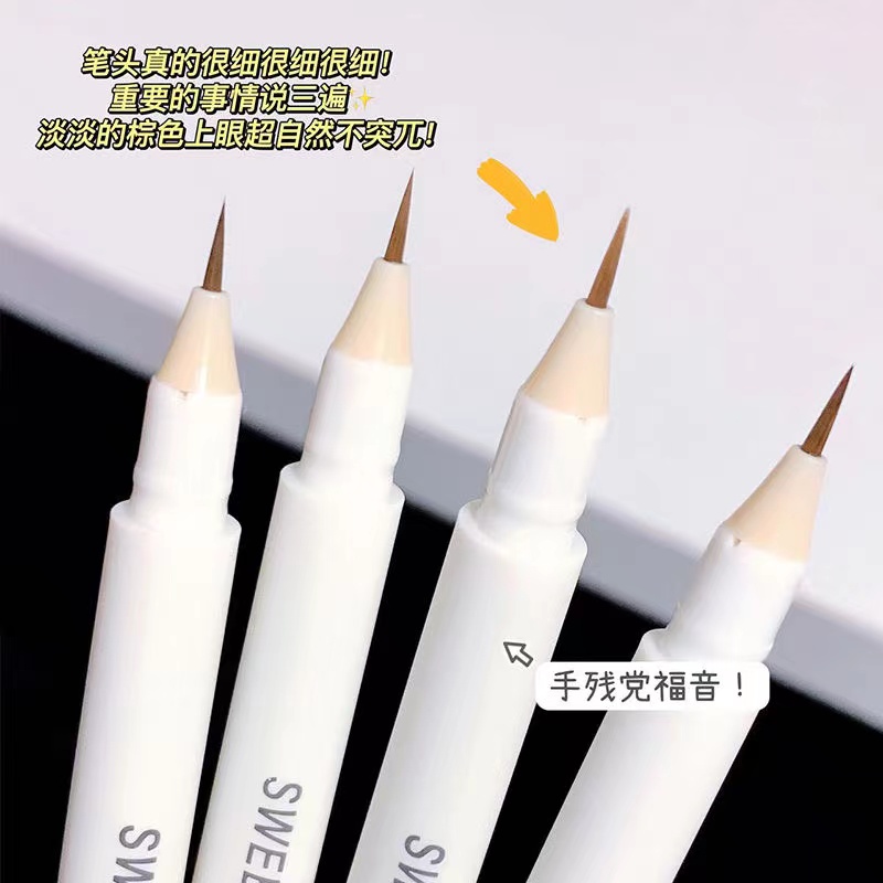 Sweet Mint Double Head Dual Sleeper Silkworm Pen Girl To Highlight The Outline Of The 2-In-1 Fine Head Glitter details Picture