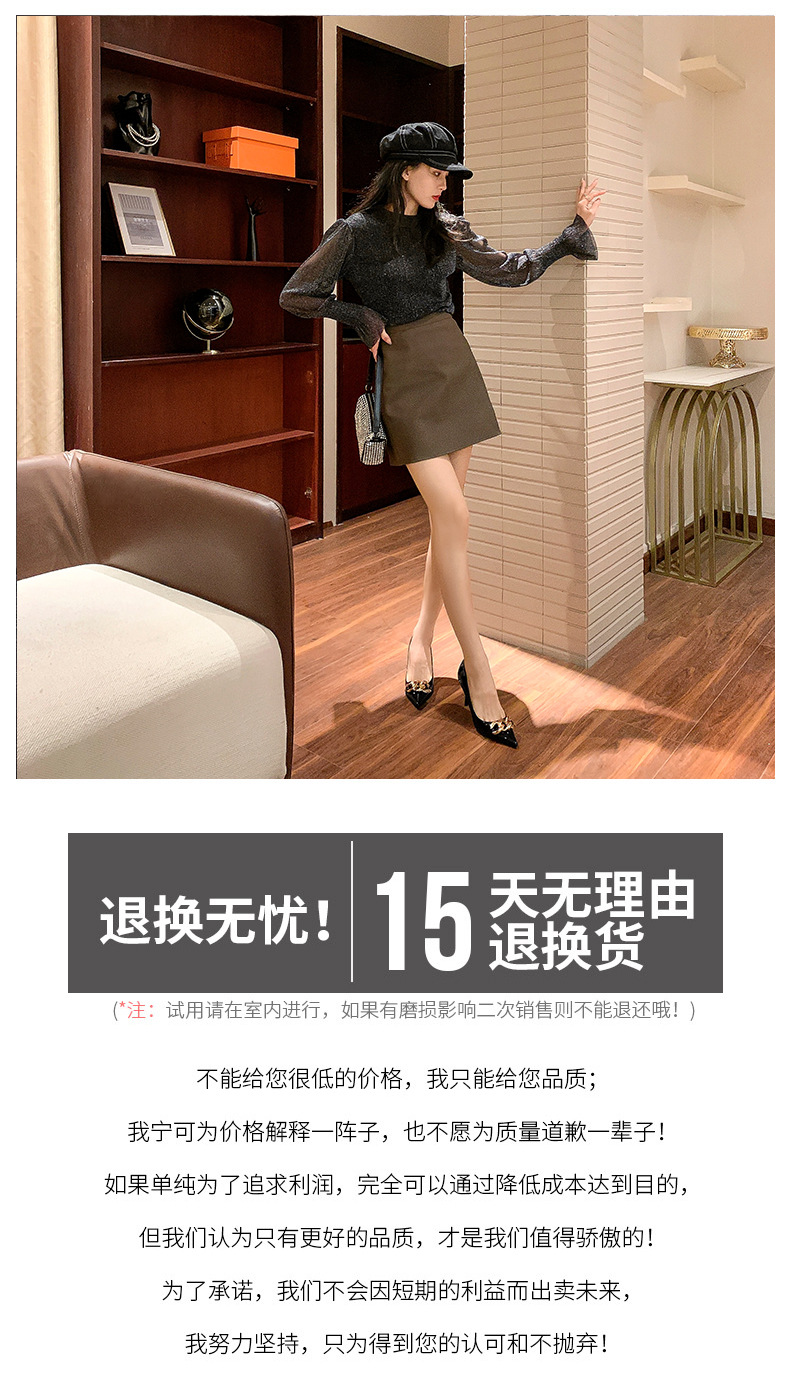 31 32 33小码女士高跟鞋细跟性感漆皮裸色舒适尖头41-43大码单鞋详情1