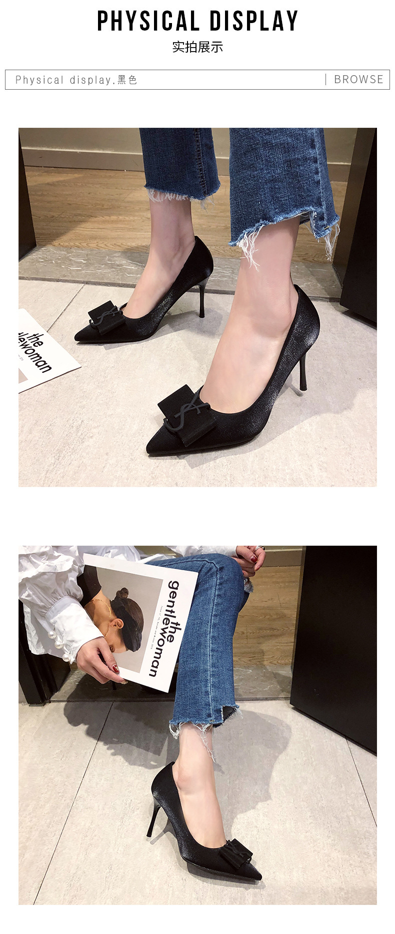 31 32 33小码高跟鞋女细跟性感宴会尖头41-43大码浅口单鞋女士详情6