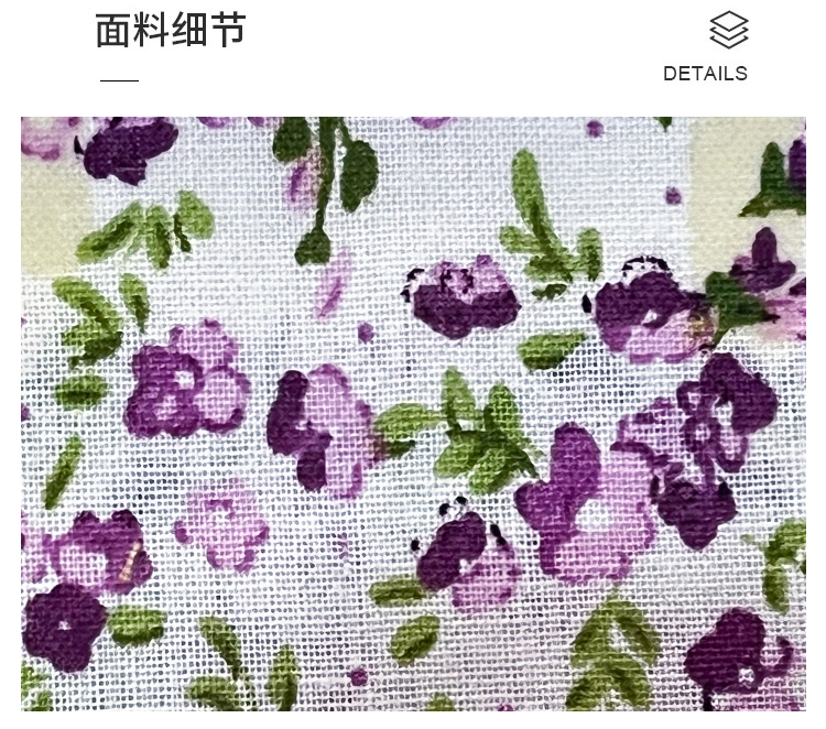 All-cotton plain printed fabric, country-style small floral patterns, fresh fabric, DIY handmade accessories, decorative fashion, shoes, hats and accessories pic 4