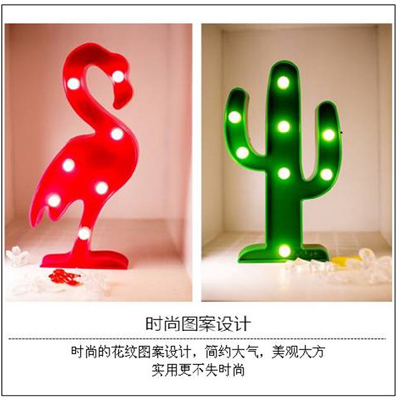Christmas Tree Flamingos Cactus Pineapple Coconut Tree Led Decorative Lights Children's Room Christmas Stall Night Light details Picture