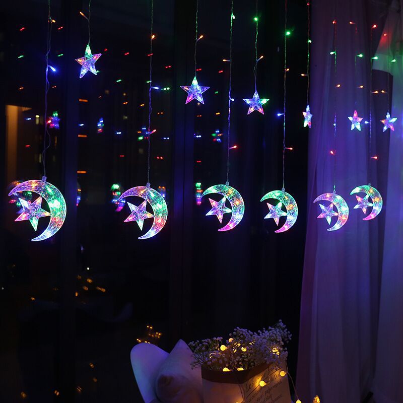 Atmosphere Lights Led Moon Hold Star Curtain Lights Ins Room Decoration Lights Star And Moon Lights String Lights Star Lights Wholesale details Picture