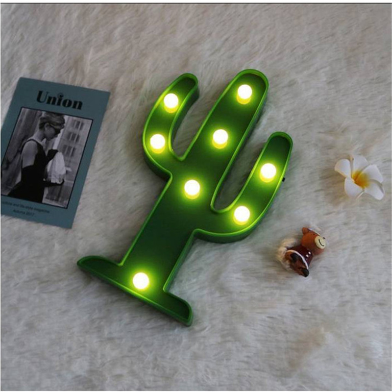 Christmas Tree Flamingos Cactus Pineapple Coconut Tree Led Decorative Lights Children's Room Christmas Stall Night Light Specification drawing