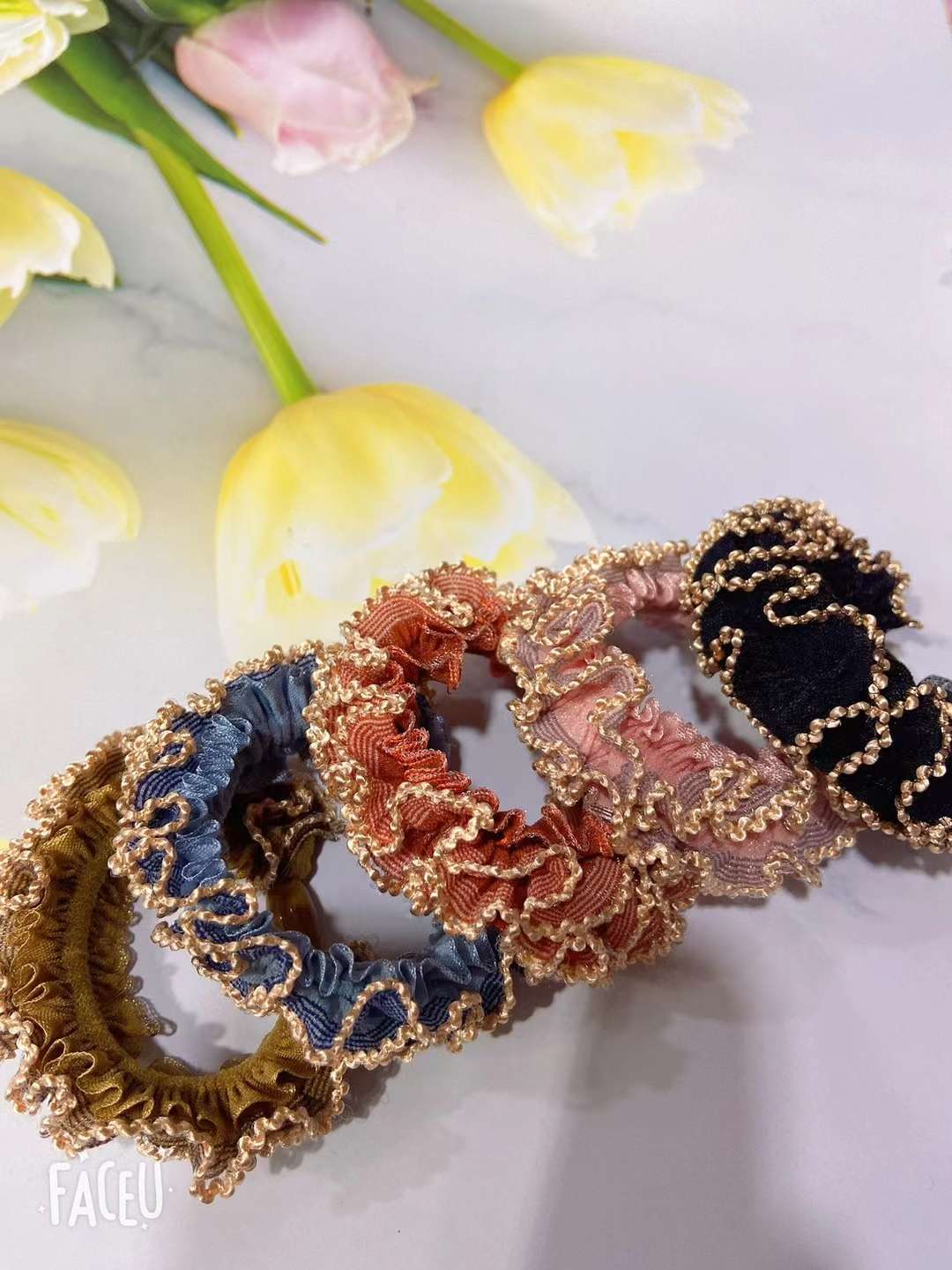 菲来雅女士拼接发绳韩版头绳头饰发饰简约百搭发夹发带时尚潮流头饰女士拼接韩版