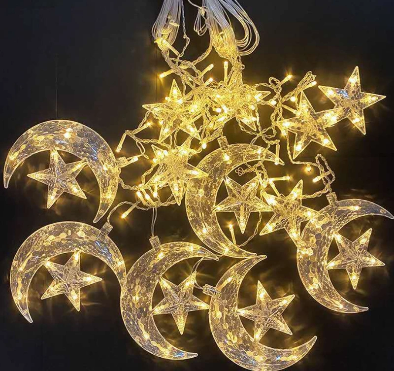 Atmosphere Lights Led Moon Hold Star Curtain Lights Ins Room Decoration Lights Star And Moon Lights String Lights Star Lights Wholesale