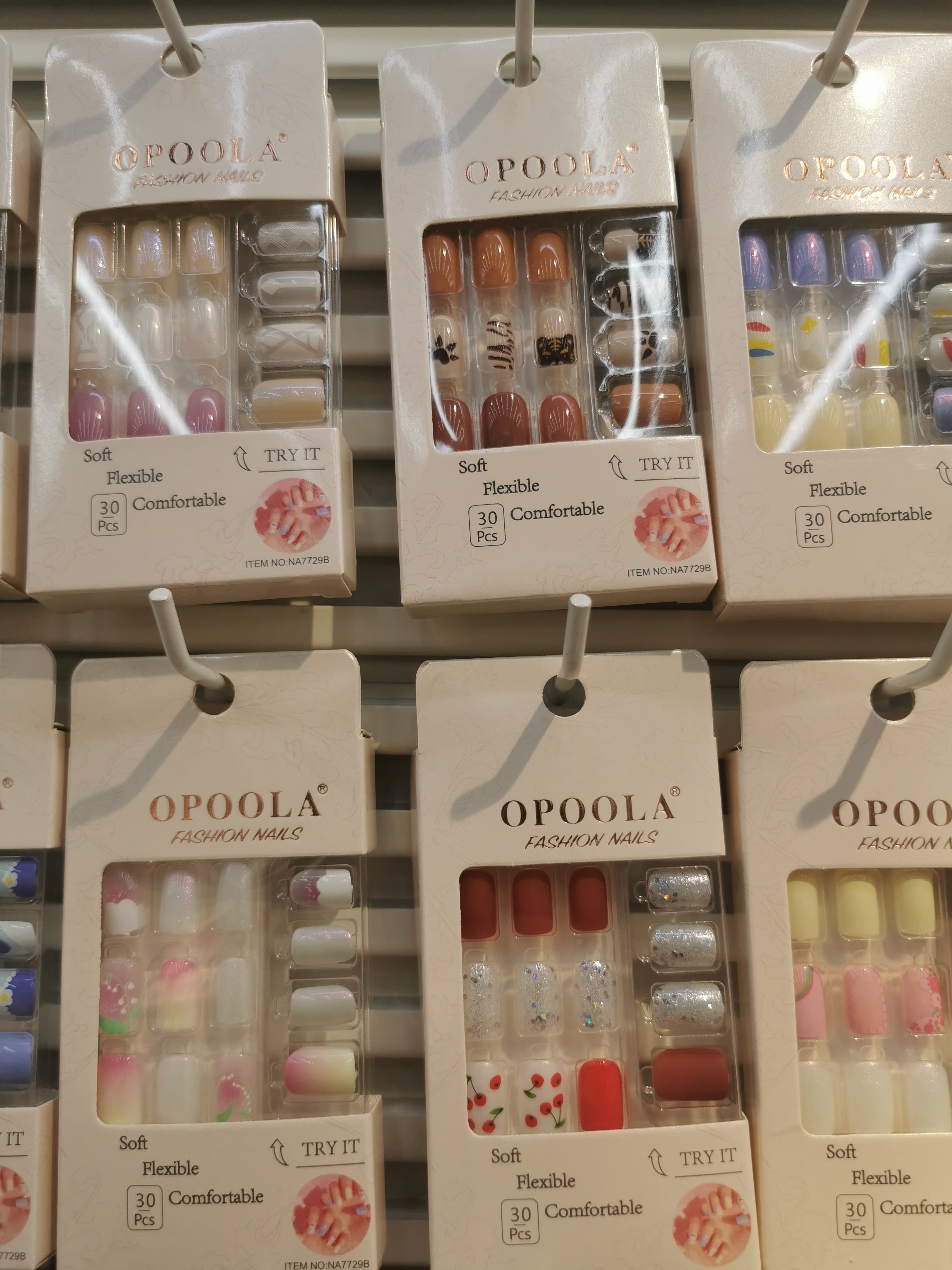 Na7729 Color Short Nail 30 Pieces Of Soft Material Removable Wear Nail Art