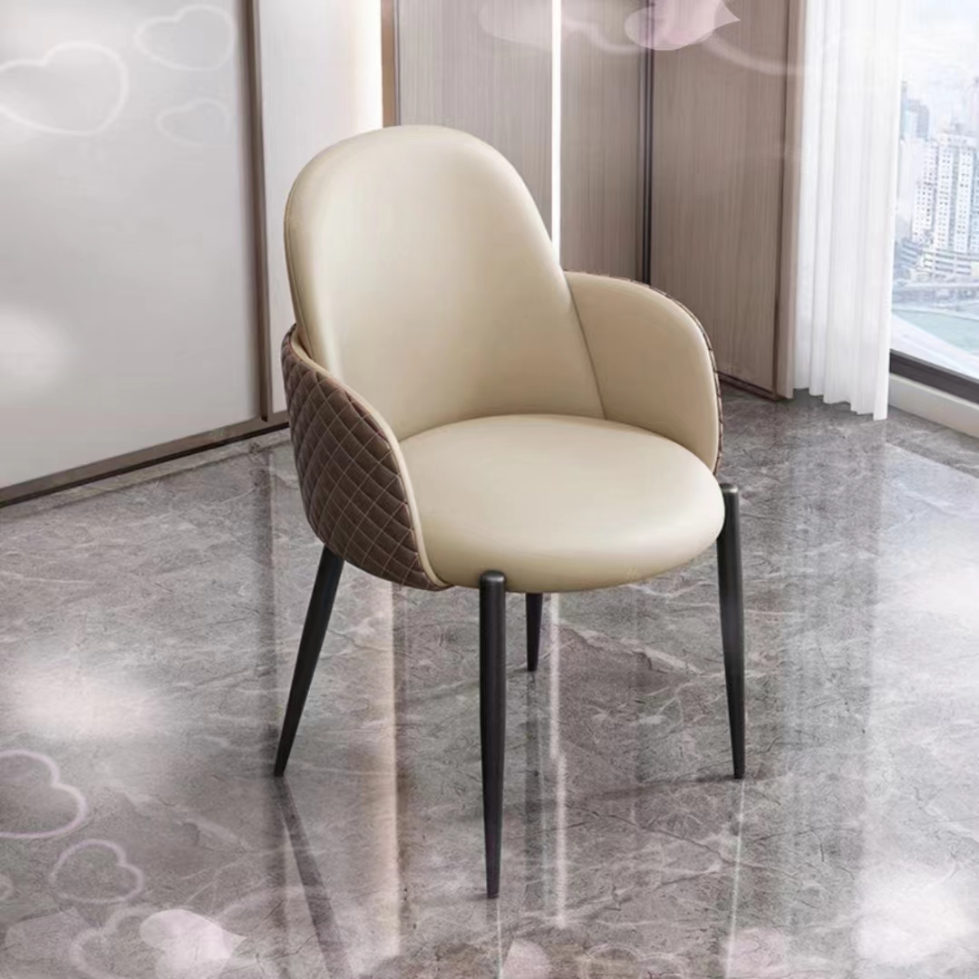 吕字家具-北欧餐椅家用椅子轻奢餐桌椅高级感现代简约酒店凳子餐厅铁艺椅子详情1