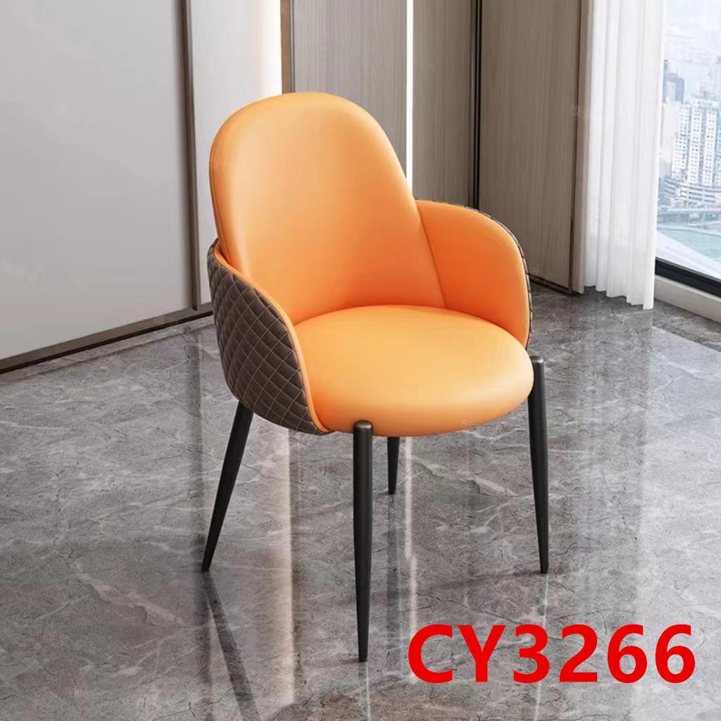 吕字家具-北欧餐椅家用椅子轻奢餐桌椅高级感现代简约酒店凳子餐厅铁艺椅子详情3