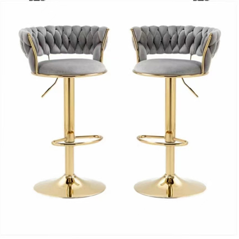 Bar Chair Light Luxury Rotating Bar Chair Modern Simple Backrest Chair Front Desk Lift Chair Home Bar Stool Stool
