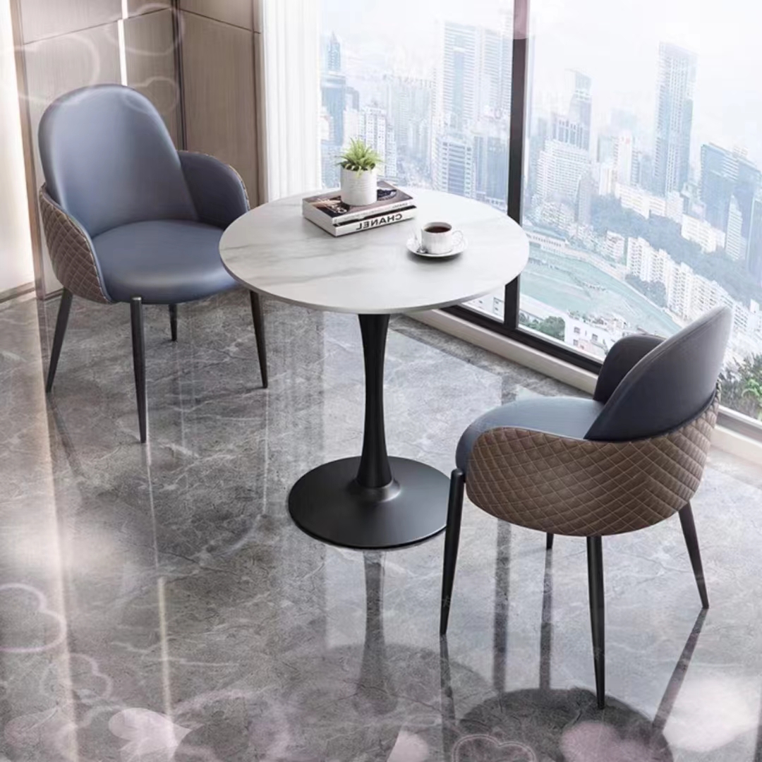 吕字家具-北欧餐椅家用椅子轻奢餐桌椅高级感现代简约酒店凳子餐厅铁艺椅子详情5