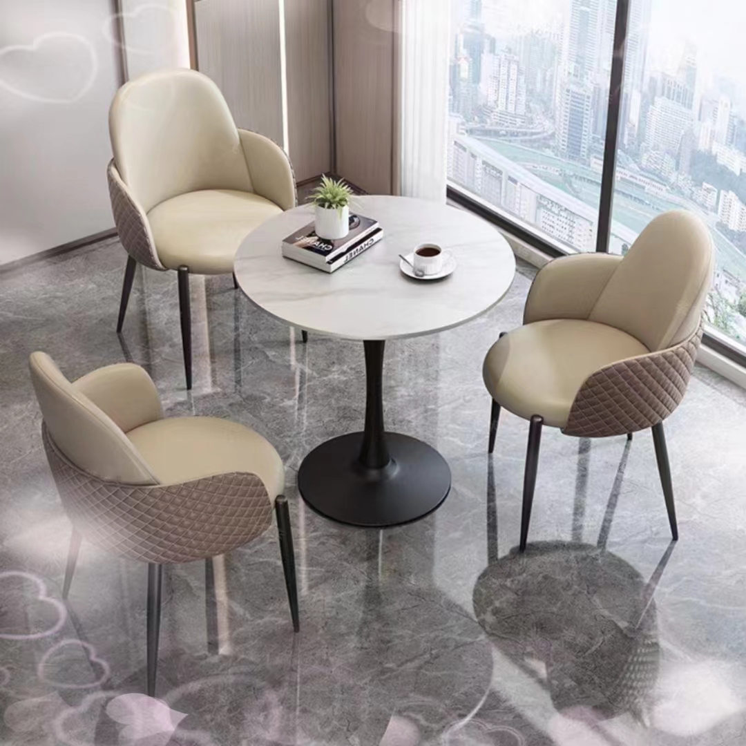 吕字家具-北欧餐椅家用椅子轻奢餐桌椅高级感现代简约酒店凳子餐厅铁艺椅子详情9