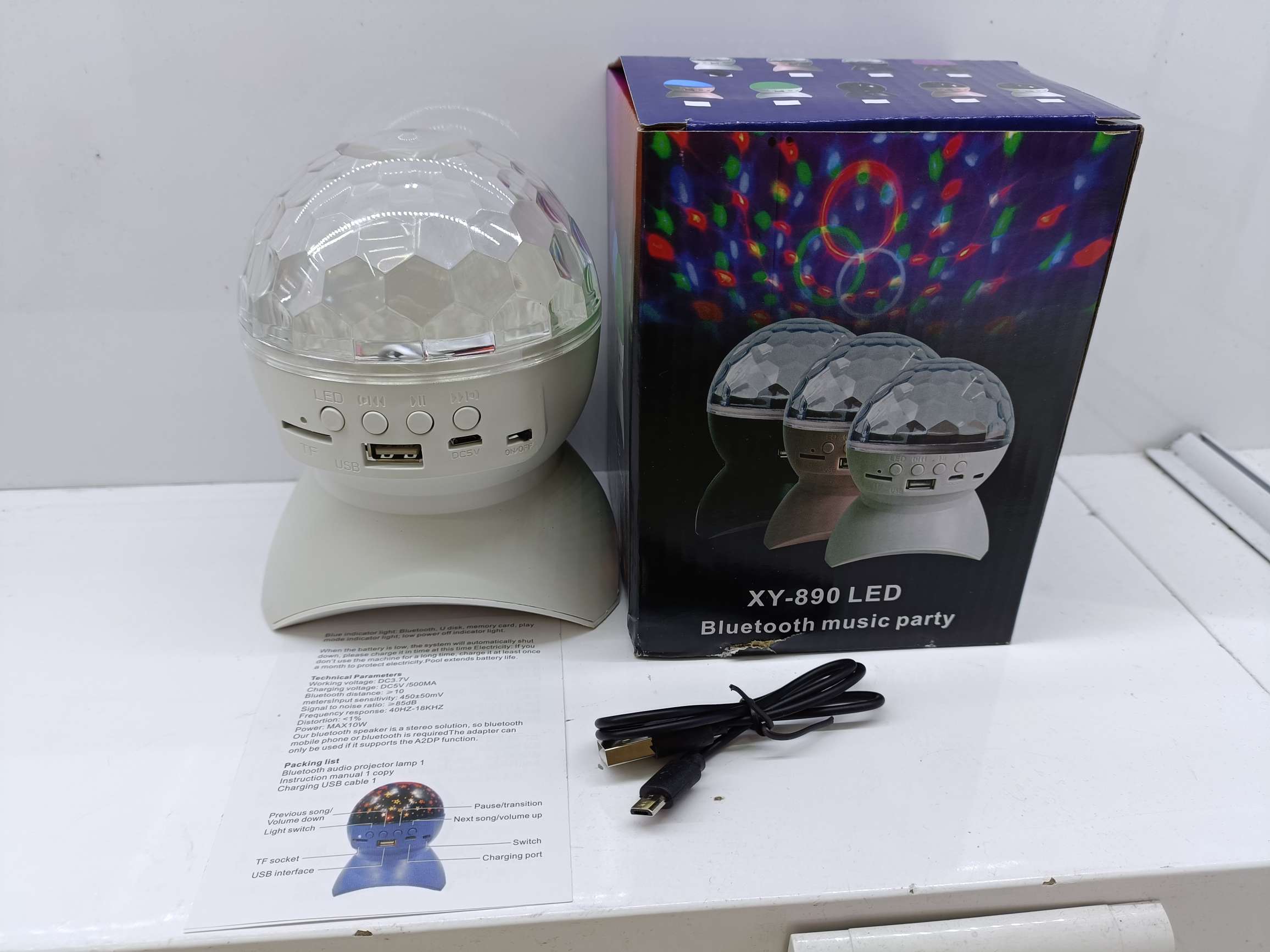 Rechargeable Bluetooth Music Magic Ball Light with music battery Built-in battery