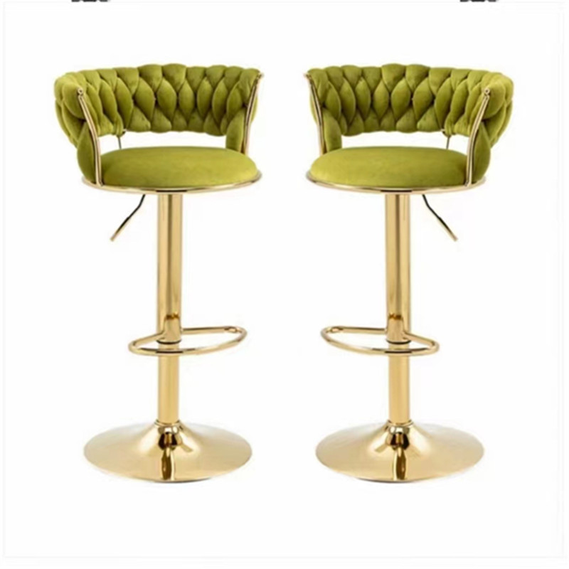 Bar Chair Light Luxury Rotating Bar Chair Modern Simple Backrest Chair Front Desk Lift Chair Home Bar Stool Stool Item Picture