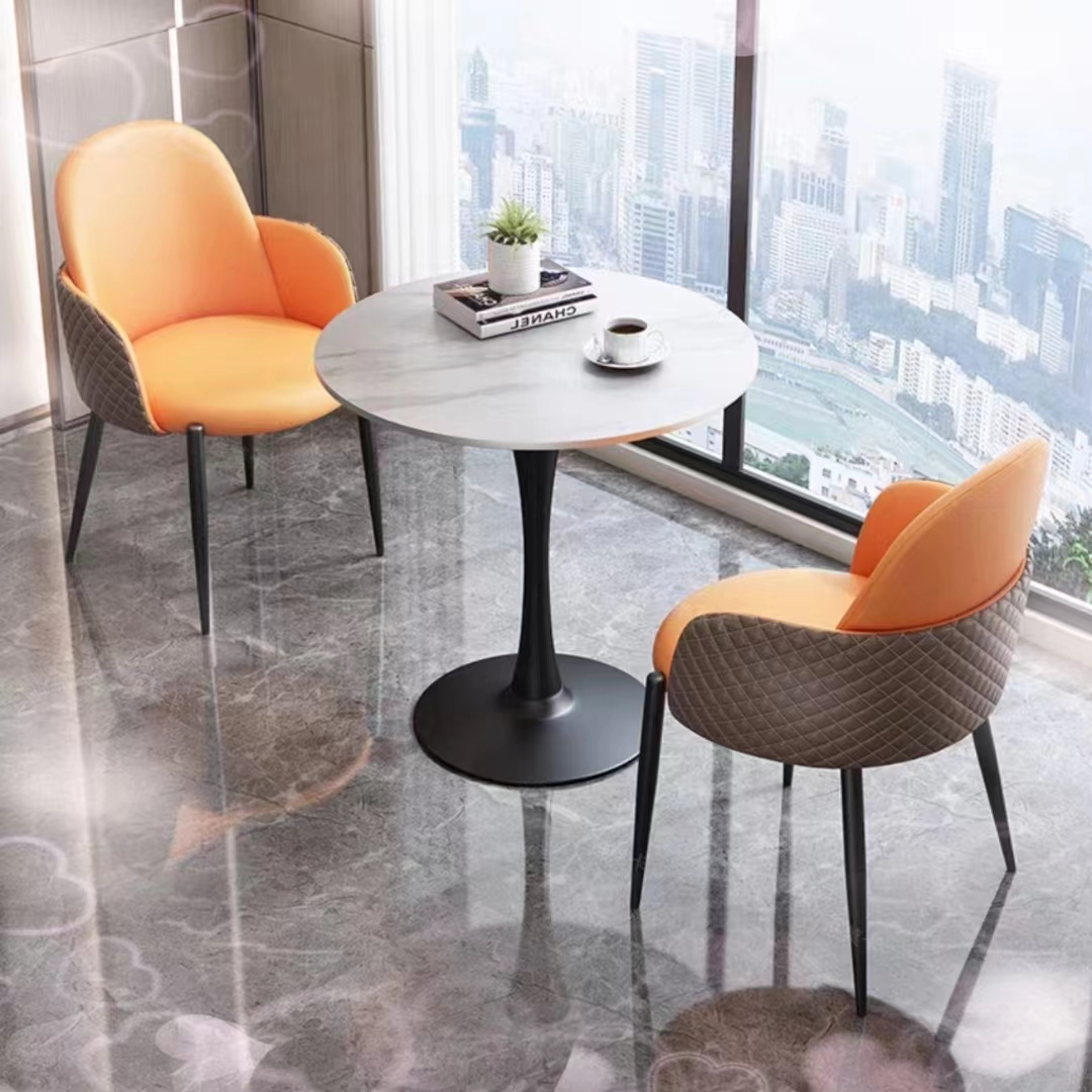 吕字家具-北欧餐椅家用椅子轻奢餐桌椅高级感现代简约酒店凳子餐厅铁艺椅子详情6