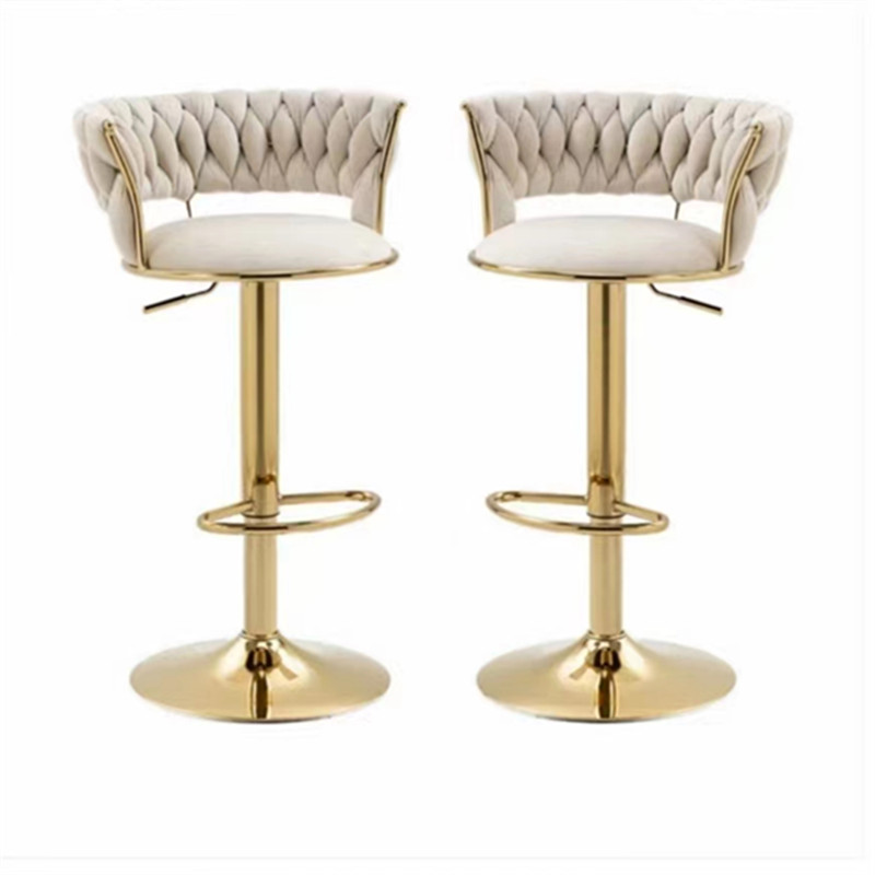 Bar Chair Light Luxury Rotating Bar Chair Modern Simple Backrest Chair Front Desk Lift Chair Home Bar Stool Stool Application Scenario