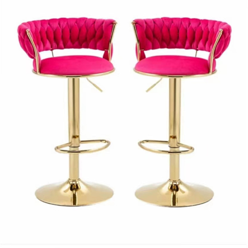 Bar Chair Light Luxury Rotating Bar Chair Modern Simple Backrest Chair Front Desk Lift Chair Home Bar Stool Stool Specification drawing