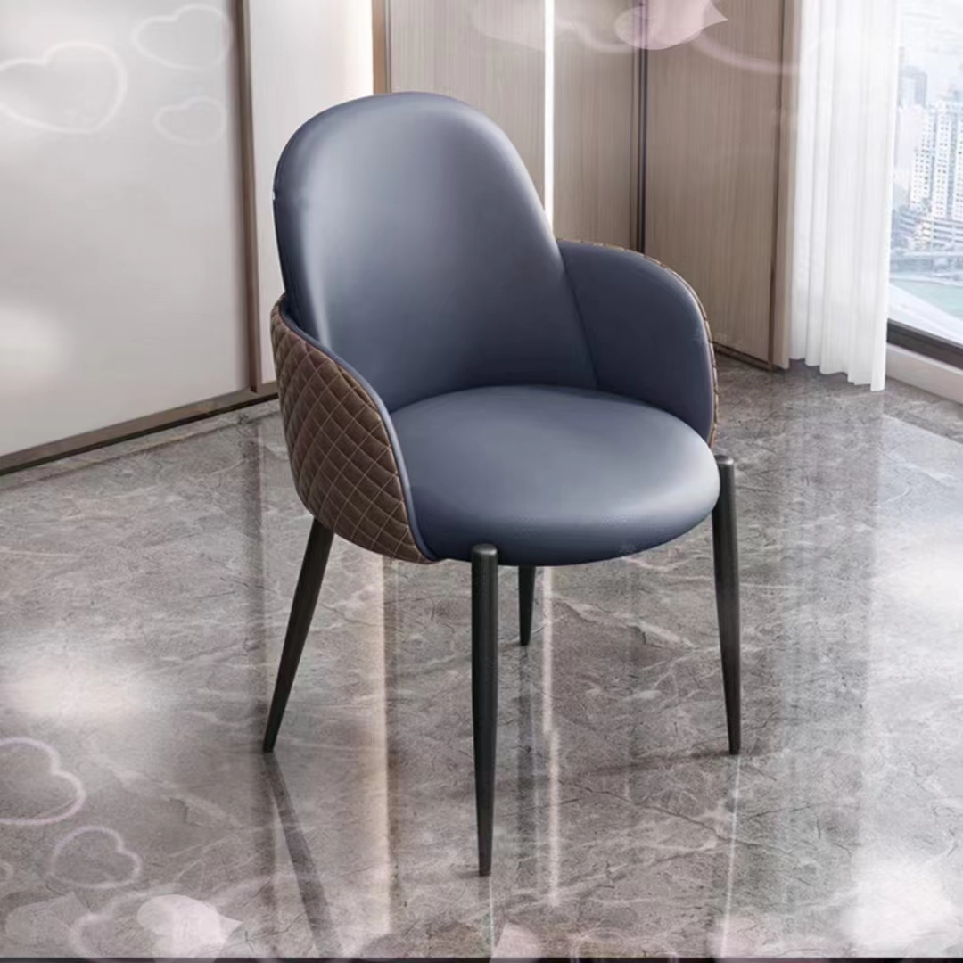 吕字家具-北欧餐椅家用椅子轻奢餐桌椅高级感现代简约酒店凳子餐厅铁艺椅子详情2