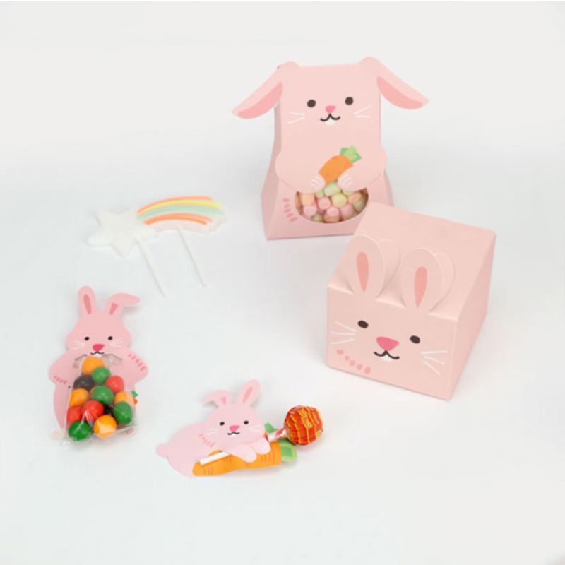Square Cute Cute Bear Rabbit Abnormity Gift Candy Box Spot Folding Cute Paper Packaging Box 61 Children Gift Box details Picture