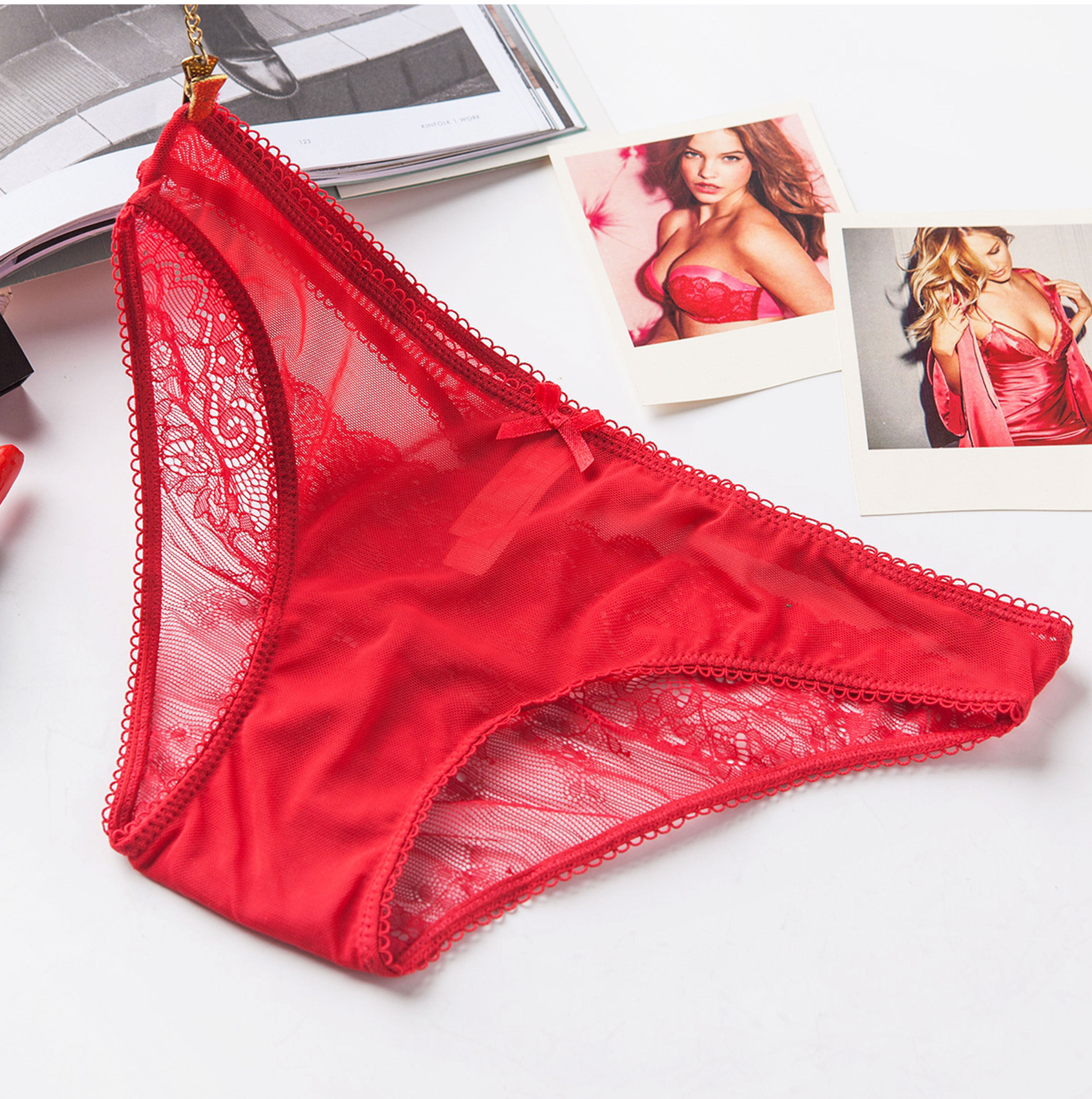 The Mystery of the Magic Box: Seductive, transparent, low-waisted, cut-out, ultra-thin, comfortable lace underwear for ladies pic 5