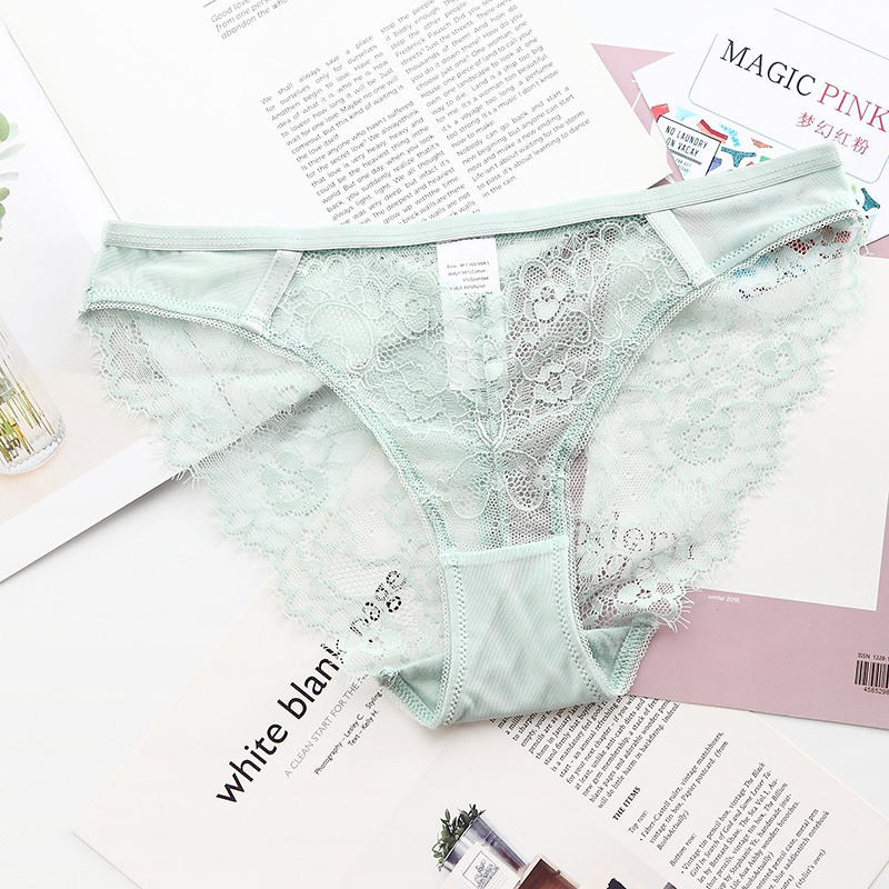 The Mystery of the Magic Box: Lace Sexy, Comfortable, Breathable, lightweight Eyelash lace triangle Underwear details Picture