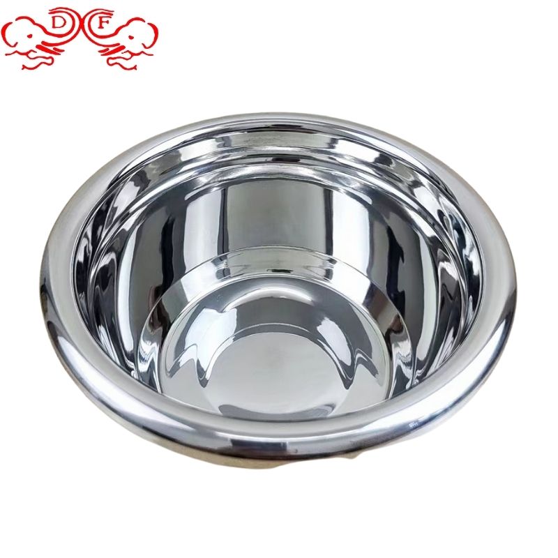 DF68743 Stainless steel basin Dish Stainless steel European material pot Star Diamond dish Stainless steel basin Salad dish DF TRADING HOUSE