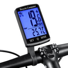 YC100-A自行车无线码表中英文大屏有无线触摸背光防水山地单车码表里程计测速度迈表