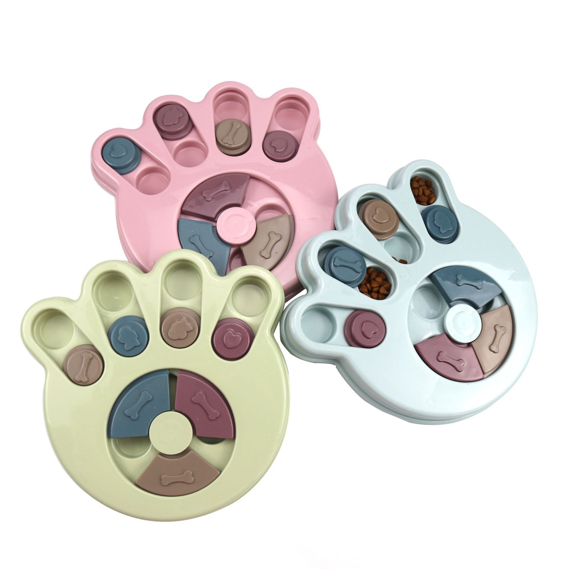 Pet slow food bowl, dog food leakage prevention and choking, educational toy, interactive turntable, dog food utensils, slow food plate, pet supplies details Picture