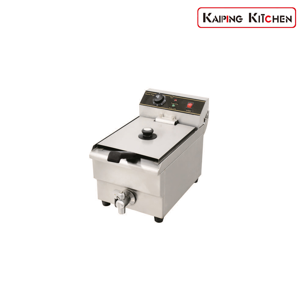 Gx-0601 Single Cylinder Electric Fryer With Valve Model: 10L 18L Power: 3Kw 4. 8Kw Size: 28X49x35cm 33X57x44