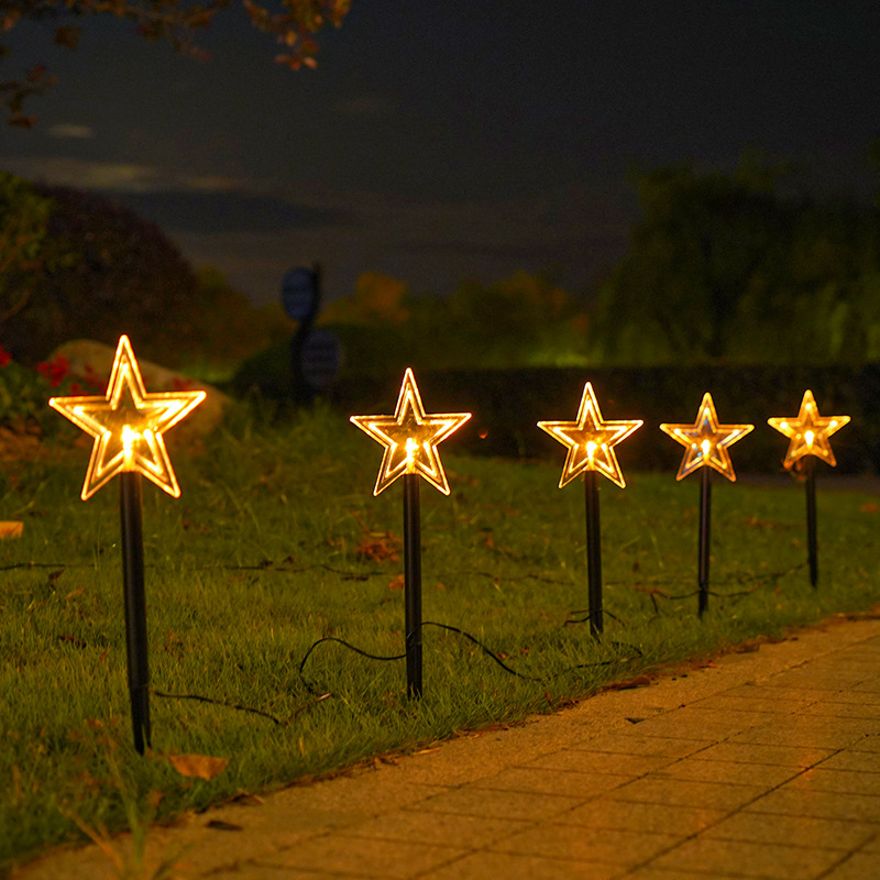 Solar Ground Lights Christmas Tree Snow Stars Outdoor Waterproof Patio Lighting Led Lights Application Scenario