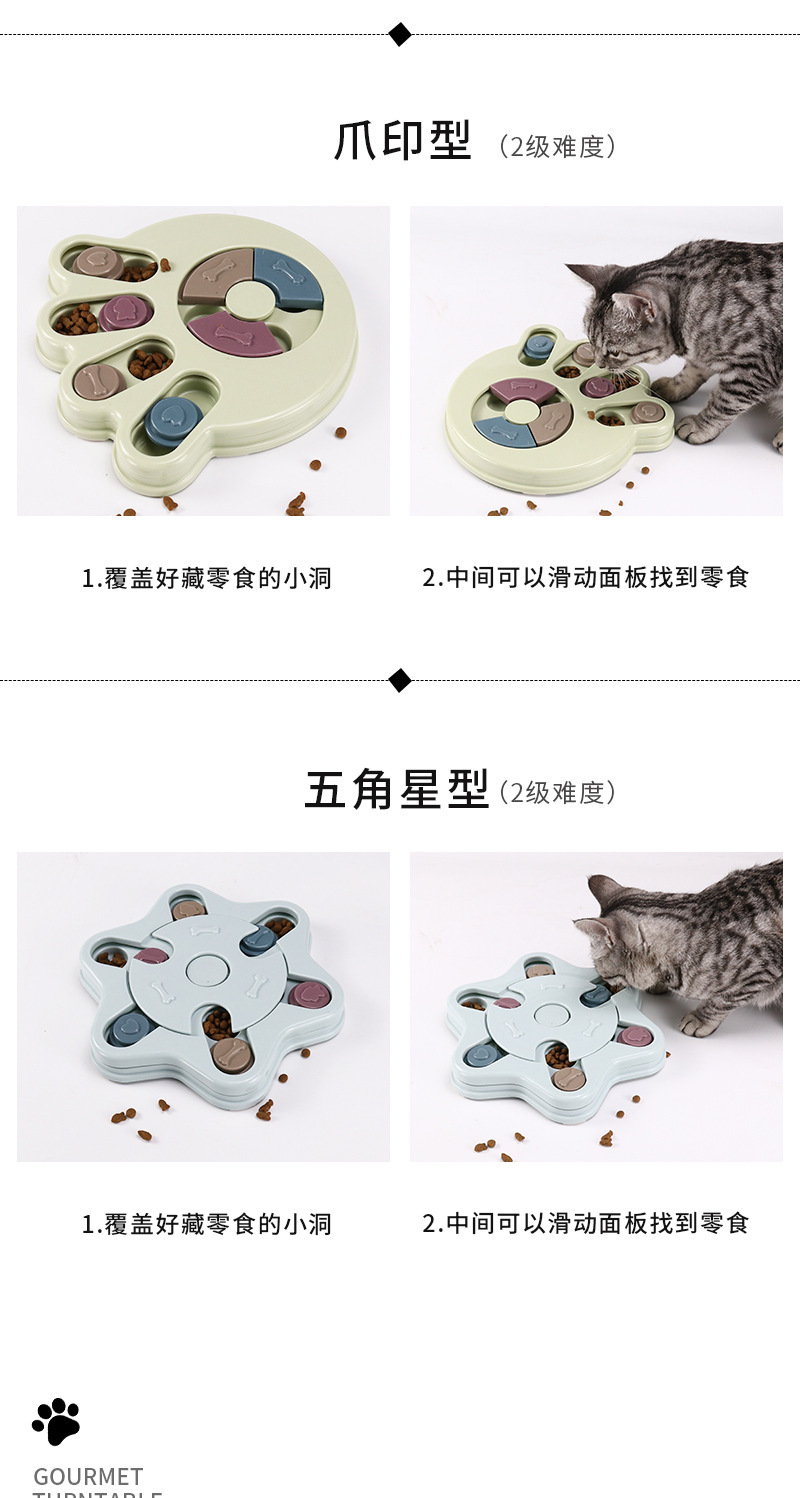 Pet slow food bowl, dog food leakage prevention and choking, educational toy, interactive turntable, dog food utensils, slow food plate, pet supplies pic 6