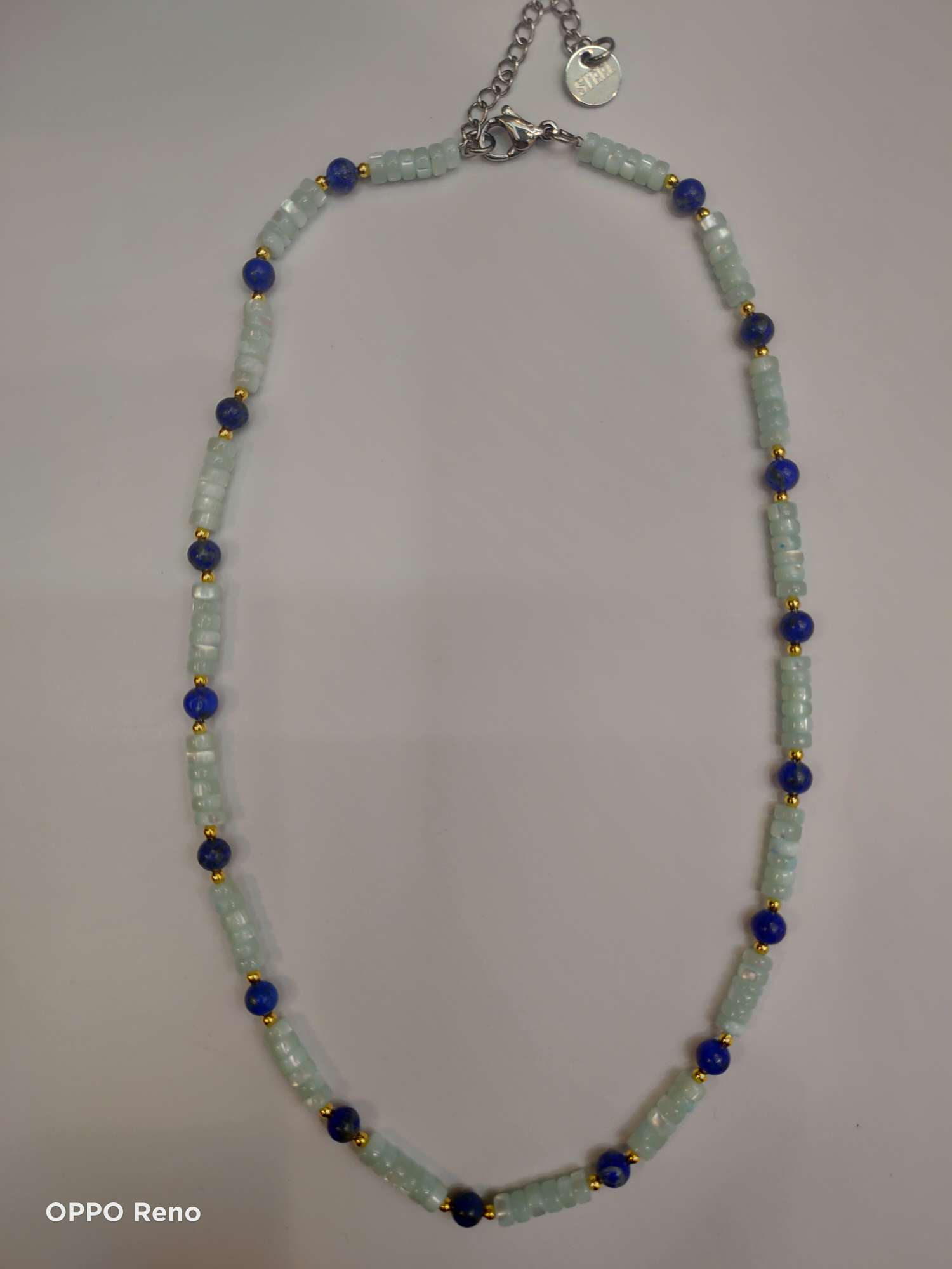 石头不锈钢珍珠黑胆石流行项链饰品项链珍珠项链详情图4